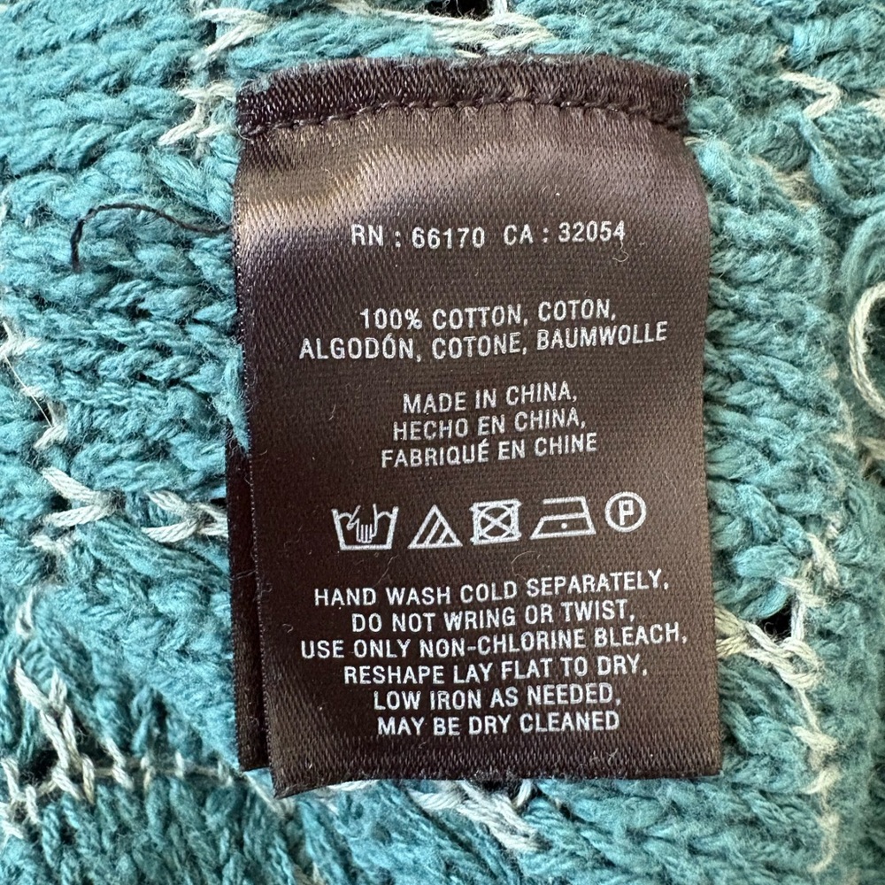 Anthropologie Moth Dot Dot Teal Textured Crew Neck Sweater - Picture 5 of 5